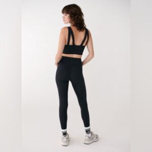 NEW! LOLE Step Up Ankle Leggings Pockets Black High Waisted 25” Inseam Size XXL